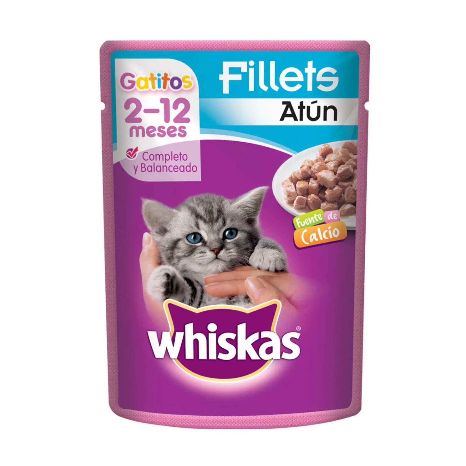 Comida Húmeda Para Gatitos Pouch Atún Whiskas 24/85g