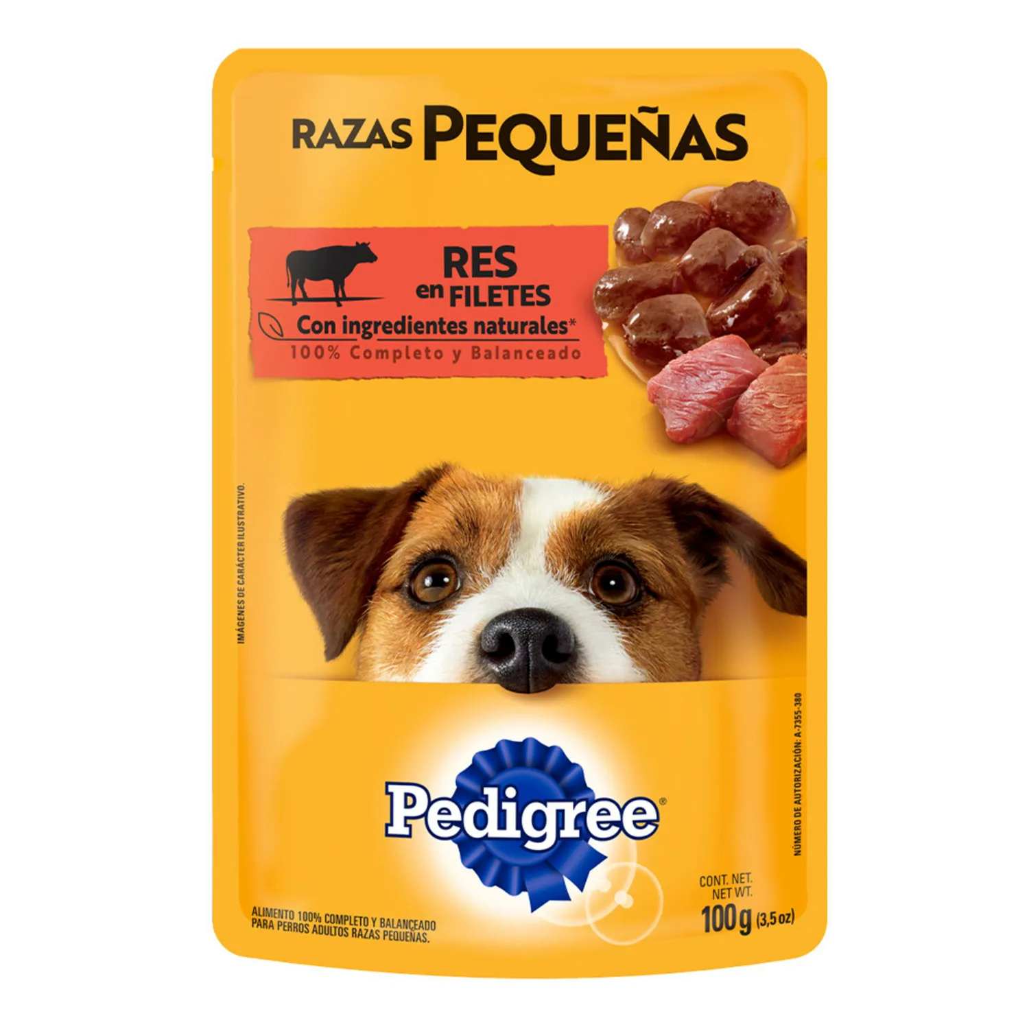 Comida Húmeda Para Perro Pedigree Rp Pouch Res 24/100g