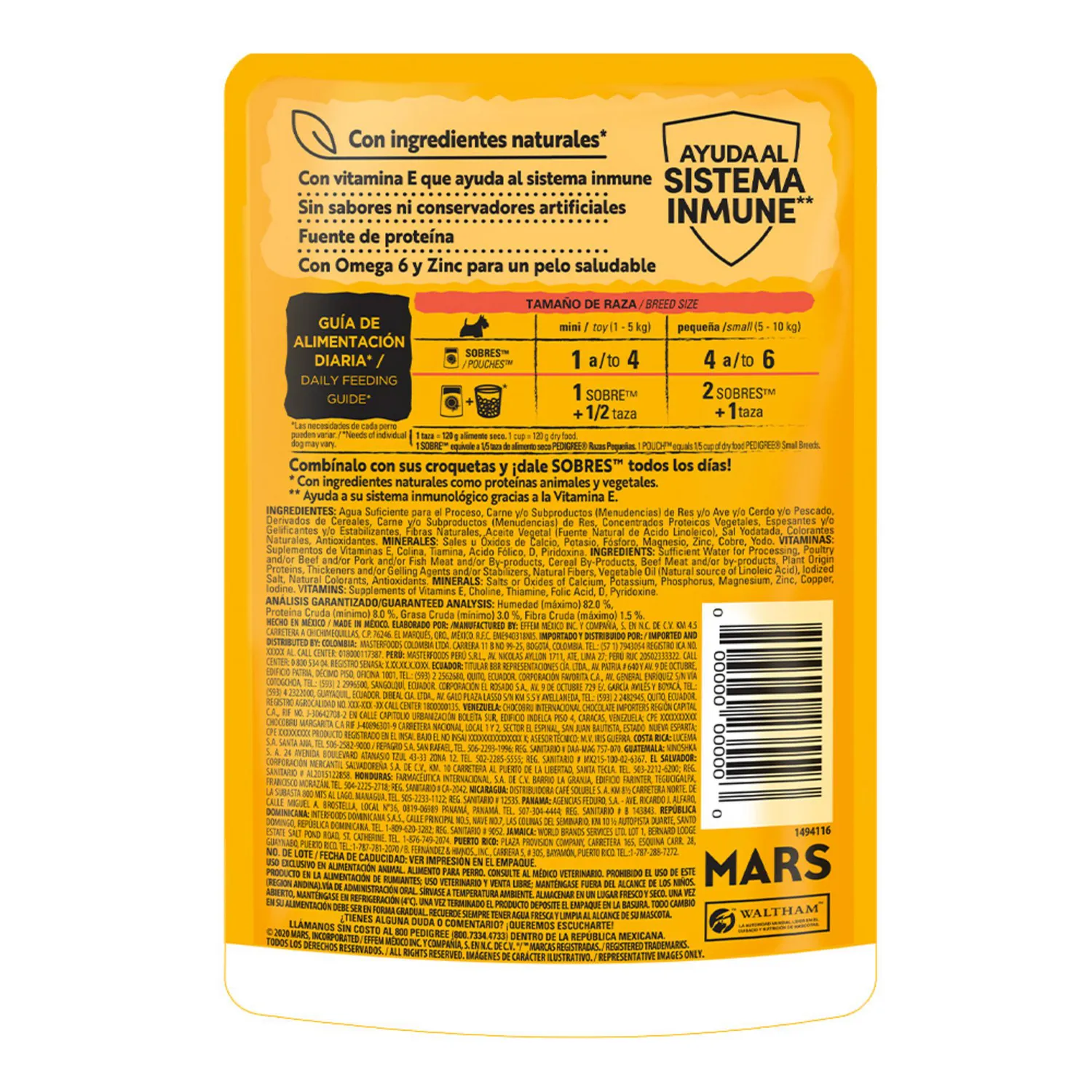 Comida Húmeda Para Perro Pedigree Rp Pouch Res 24/100g