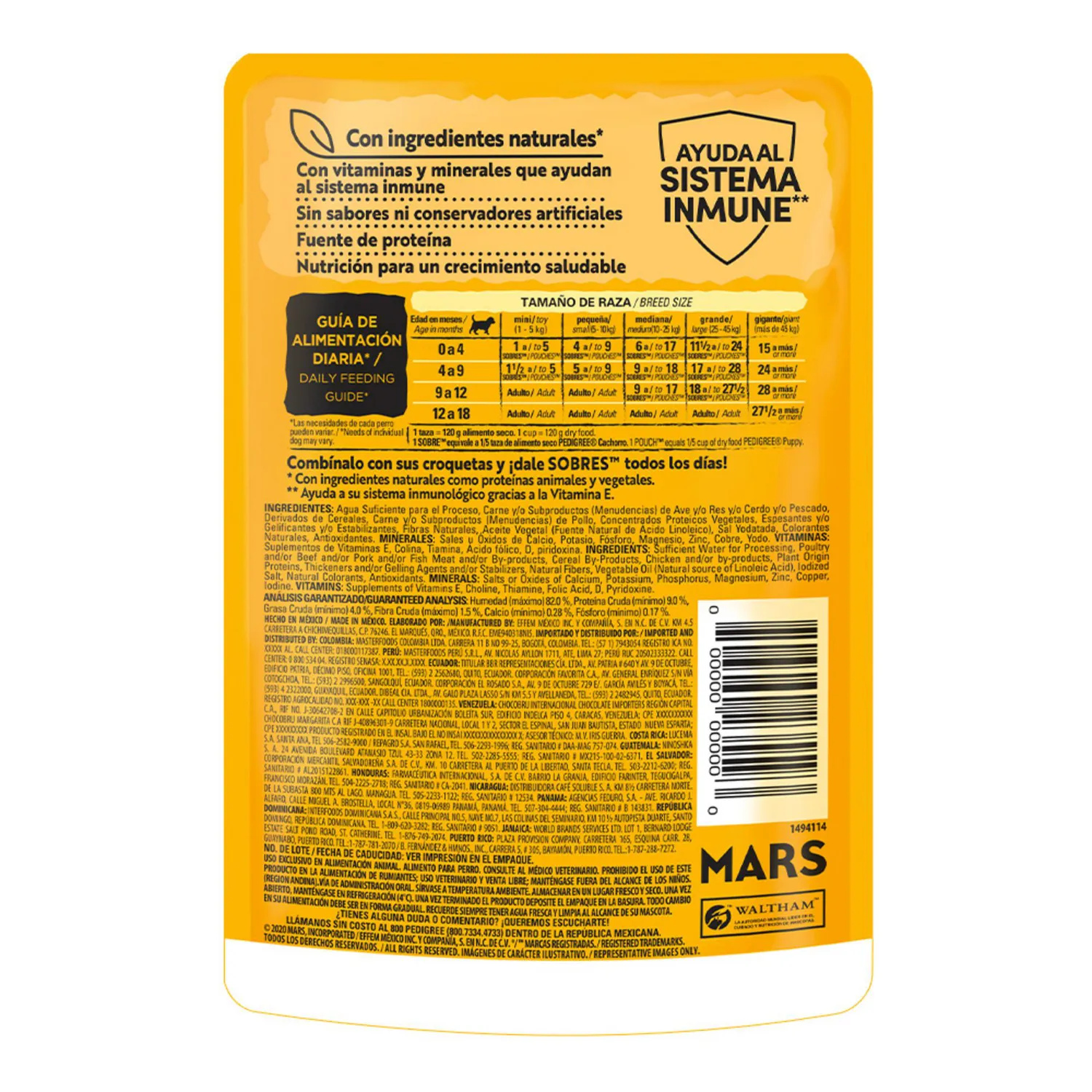 Comida Húmeda Para Perro Pedigree Puppy Pouch Pollo 24/100g