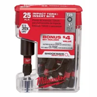 Broca de Insercion T25 con Portabroca Paquete de 25