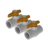 Paqx3und Val Bola 2pulg Pvc Rosca Liviana Pcp