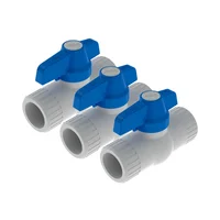 Paqx3und Val Bola 1/2pulg Pvc Soldar Tipo Pesada Pcp