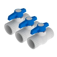 Paqx3und Val Bola 1 1/4pulg Pvc Soldar Tipo Pesado Pcp