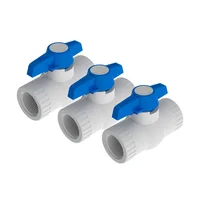Paqx3und Val Bola De 1pulg Pvc Roscar Tipo Pesado Pcp