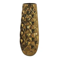 Florero Cerámica 14x35.5cm Oro Origami