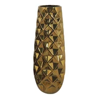 Florero Cerámica 10.5x25.5cm Oro Origami