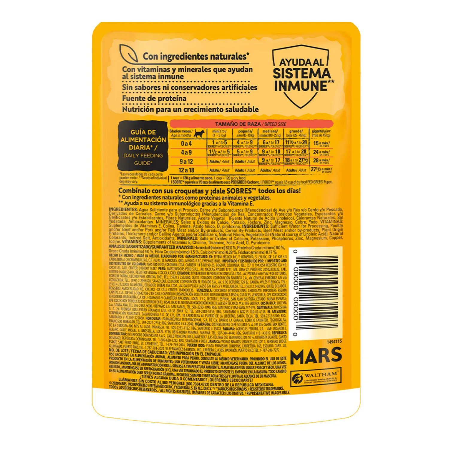 Comida Húmeda Para Perro Pedigree Puppy Pouch Res 100g