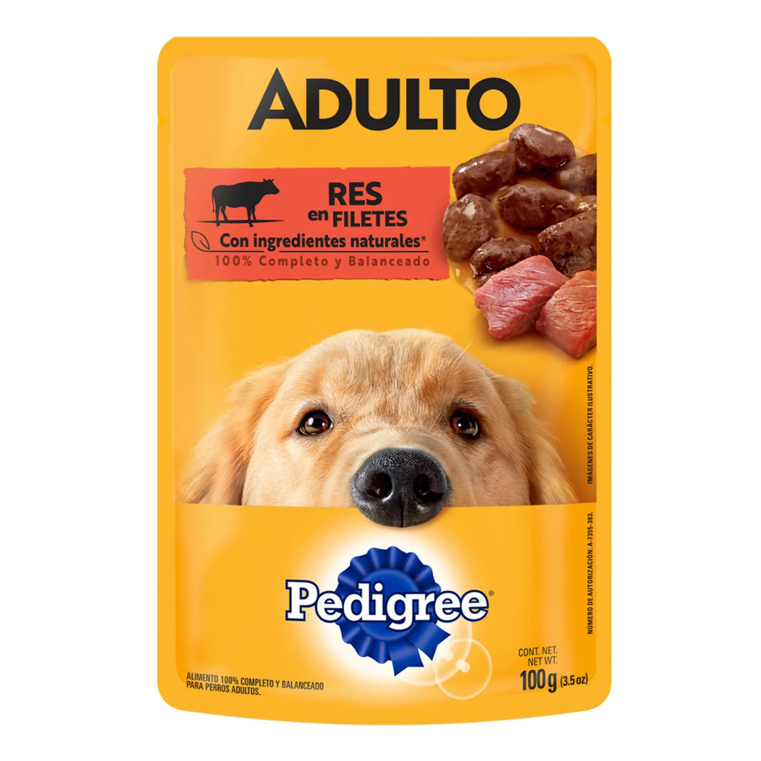 Comida Húmeda Para Perro Pedigree Panc Pouch Res 100g