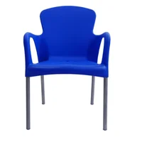 Silla Cafeteria Eva Con Brazos Azul Oscuro