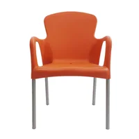 Silla Cafeteria Eva Con Brazos Naranja