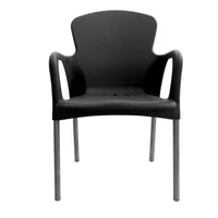 Silla Cafeteria Eva Con Brazos Negro