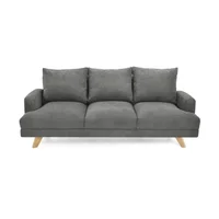 Sofá Lisboa 85X192X81 Tela Gris