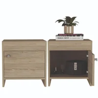Setx2 Mesa De Noche Tutto 1 Cajón Beige