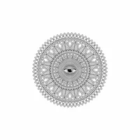 Vinilo Decorativo Mandala Con Ojo Xl 150X150