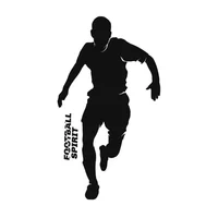 Vinilo Decorativo Futbolista Con Texto L 66X118