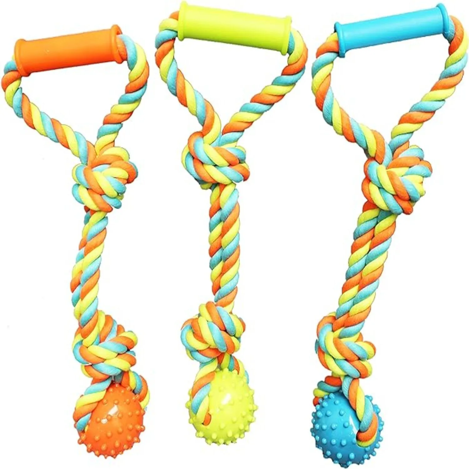 Juguete Para Perro Pelota Con Puntas Con Soga