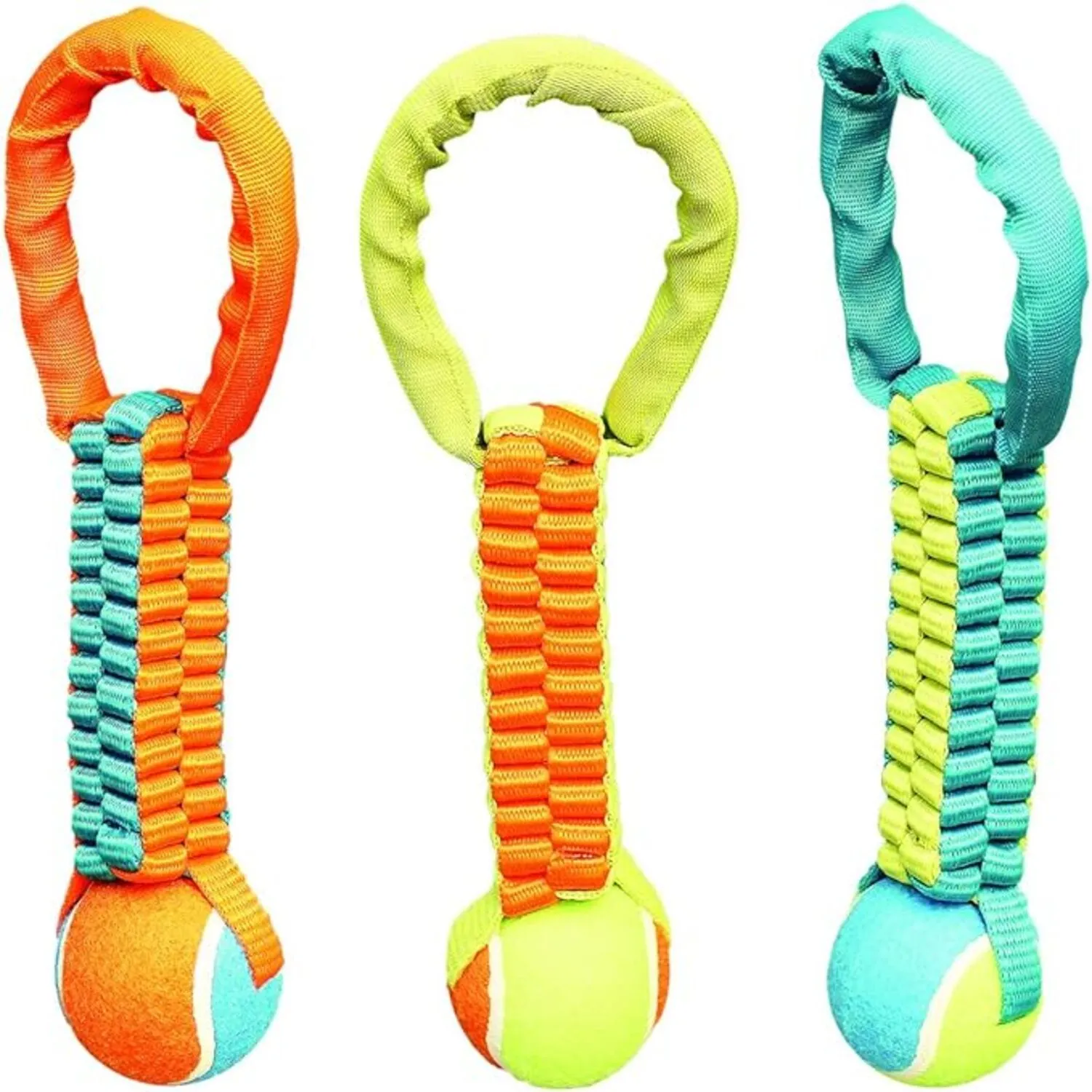 Juguete Para Perro Pelota Con Cuerda Para Arrojar  Nailon