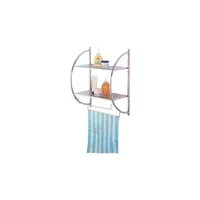 Estanteria para Pared Cromo con 2 Estantes