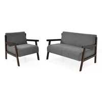 Sofá + Poltrona Segovia Tela Gris