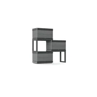 Matera Plástica Rectangular Jardín Vertical Gris