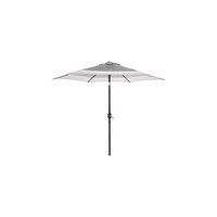 Parasol Hexagonal De Acero Con Manivela E Inclinación 2.70 M Negro Y Beige Sin Base Seasonal Trends
