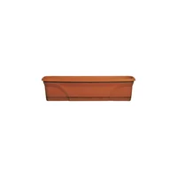 Matera Plástica Rectangular Con Plato 60.96 Terracota