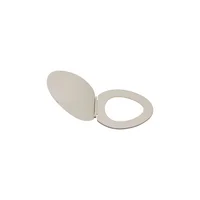 Asiento De Inodoro Elongado De Plastico Color Hueso
