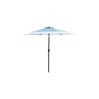 Parasol Hexagonal De Acero Manual 2.70 M Azul Y Blanco Con Manivela Sin Base Seasonal Trends