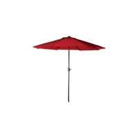 Parasol Redondo De Acero Manual 2.74 M Rojo Con Manivela Sin Base Seasonal Trends