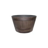 Matera Plástica Cónica 39.37cm Barril De Whisky Nogal