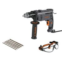 Combo Taladro Percutor + 6 Brocas + Gafas de Seguridad Truper