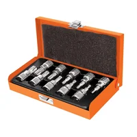 Juego de Copas Punta Torx 10 Piezas T-15 A T-60 Cuadrante 3/8 Pulgadas Truper