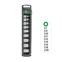 Juego de Copas Torx 10 Piezas desde E7 hasta E20 Cuadrante 3/8 Pulgadas Truper