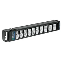 Juego de Copas Estándar Cortas Métricas 10 Piezas Cuadrante 1/2 Pulgada Truper
