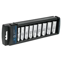 Juego de Copas Estándar Largas Métricas 9 Piezas Cuadrante 3/8 Pulgadas Truper