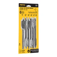 Set de 6 Brocas Espada Para Madera de 1'' A 3/8'' Punta Guía
