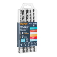 Set de Brocas Multiusos 5 Piezas 5/32 a 3/8 Pulgadas para Todo Material Truper
