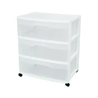 Carro Organizador Sterilite de 3 Cajones Transparentes Con Ruedas