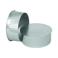 Tapa de Extremo Redonda Calibre 30 de 10.16 cm Galvanizada