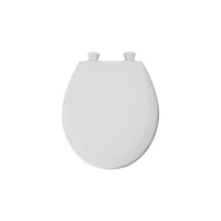 Asiento De Inodoro Redondo De Madera Color Blanco