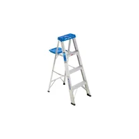Escalera de Aluminio con Plataforma para Herramientas y Peldaños Antideslizantes