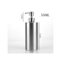 Dispensador de Jabón Líquido Acero Inoxidable 550 ml de 21x7 cm Set X 5 Unidades