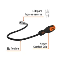 Imán Flexible de Acero 11 cm hasta 58 cm Levanta 3 kg Truper