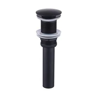 Push Tipo Hongo Negro Mate Acero
