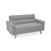Sofa barza 2p plata 83x150x82 diseño elegante