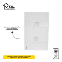 Toma Telefónica Rj11+Datos Rj45 Switch Iot Blanco