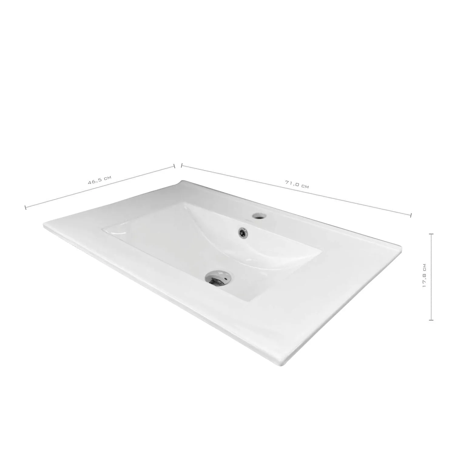 Kit Lavamanos Incrustar Farzi 70X46+Desague - Homecenter.com.co