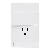 Toma P/T + Interruptor Sencillo Switch Iot Blanco