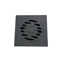 Sifón Cuadrado Para Piso Antiolores/anticucarachas - Negro